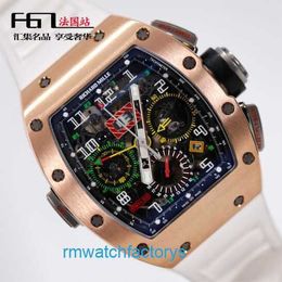 Famous Fancy Watch RM Wristwatch RM11-02 18k Rose Gold Calendar Time Month Double Time Zone Famous Luxury Single RM1102