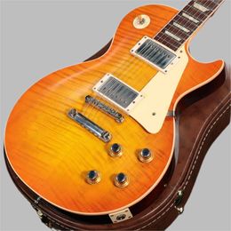 factory best electric guitar Custom Shop 60th Anniversary 1960 Paul Standard V2 VOS Lemon Orange 258