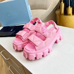 summer fashion Sandal platform casual Sandals Alphabet Belt buckle heels Leather woman Thick soled shoe Loafers woven women designer shoes Large size 35-41 us4-us10