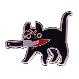 black animals badge Cute Anime Movies Games Hard Enamel Pins Collect Cartoon Brooch Backpack Hat Bag Collar Lapel Badges