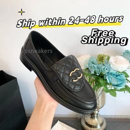 High Quality Dress Shoes Quilted Loafers Real Leather Women Loafers Moccasin Flat Shoes Lambskin Quilted With Gold Hardware Luxury Designer Platform Size 35-41
