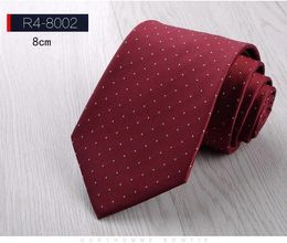 Bow Ties Fashion 8cm High Quality Tie Men's Striped Solid Neck for Wedding Party Office Formal Business Gift 3750 6888 9869