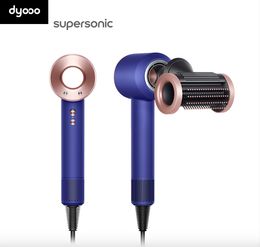 Luxury Hair Dryer Professional Salon Blow Comb Complete Styler Standing Super Ionic Hair care high quality dyooo Super sonic Hair Periwinkle blue and rose gold DH15