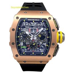 RM Watch Racing Watch Sports Watch RM11-03 Mens Satin Frosted Titanium Alloy Material Calendar Month Automatic RM1103