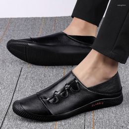 Casual Shoes Men's Loafer Shoe Covers Breathable Comfortable Moccasin Flat Genuine Leather Business High Quality