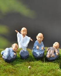 kung fu Cartoon monk figurines fairy garden miniatures ornaments terrarium Decoration moss Micro Landscape resin crafts LX58986306553