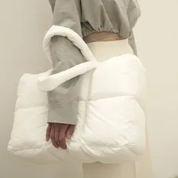Drawstring The Design Women Bag Simple Soft Large Capacity Handbag Puff-down Jacket Cloud Tote Bags 01-SB-jydlpf