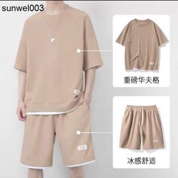 Designer Summer Suit Cool T-shirt Shorts Two-piece Breathable New Ice Silk Products Listed Explosions. Kw4h