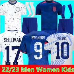 2023 2024 PULISIC DEST Soccer Jerseys MCKENNIE 2023 AARONSON MUSAH MORGAN LLOYD America Football Shirt United States Usas 22 23 LLETGET MEN KIDS SETS KITS Reyna 656