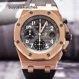 Tourbillon Titanium Wristwatch AP Wrist Watch Mens Royal Oak Offshore 25940OK 18K Rose Gold 42mm Diameter Timing Automatic Mechanical Male Sports Luxury Watch