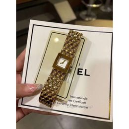 NEW Classic Elegant Designer Watch Womens Automatic Fashion Simple Watches 30mm Square Full Stainless Steels Women Gold Sier Color Cute Wristwatches C744