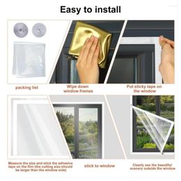 Window Stickers Wind-resistant Insulation Waterproof Kit Film With Adhesive Straps For Tear-resistant Windows