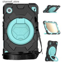 Tablet PC Cases Bags For Samsung Galaxy Tab A9 8.7 inch 2023 Case Kids Rotating Handle Stand Tablet Cover Tab A9 Plus 11 Cases With Shoulder StrapY240321Y240321