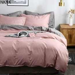 Quilts Classic bedding set Solid color duvet cover sets quilt covers pillowcases European size king queen gray blue pink green 240321