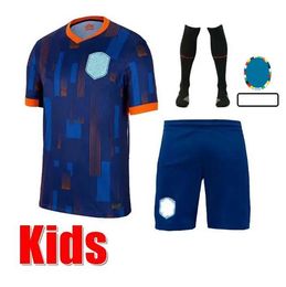 24 25 Netherlands MEMPHIS European Holland Club Soccer Jersey 2024 Euro Cup 2025 Dutch National Team Football Shirt Men Kids Kit Full Set Home Away MEMPHIS XAVI 874