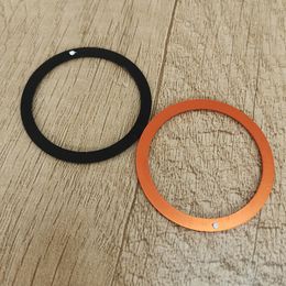Watch accessories with rounded edges, curved rubber aluminum ring mouth, monochrome color matching ring mouth, outer diameter of 38mm, inner diameter of 31.3mm