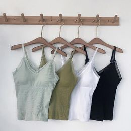 Camisoles & Tanks Tank Top Lace Wearing Straps Inside The Bra Chest Wrap Sleeveless Vest Camisole Base Sexy Summer Beauty Back Underlay