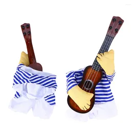 Dog Apparel Funny Costumes Pet Guitar Cosplay Costume Playing Christmas Party Halloween Outfit Small Medium