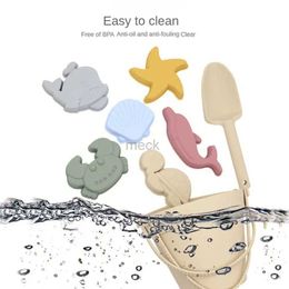 Sand Play Water Fun Children Summer Beach Toys Soft Silicone Sandbox Set Cute Animal Model Seaside Beach Game Toy Play Sand Water Play Tools Gift 240321