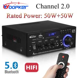 Speakers Woopker HiFi Audio Amplifier AK45 Pro Bluetooth Digital MP3 Amplifiers Max Output 820W FM Bass Speaker Supports 90240V Input