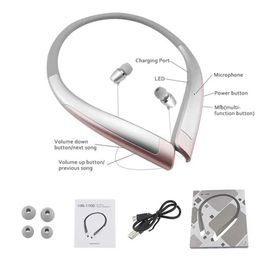 Cell Phone Earphones HBS-1100 Sports Stereo Bluetooth LG HX1100 Neck Set CSR 4.1 Waterproof Noise Reduction Sports Earphones Hard Retail Packaging Q240321