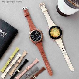 Watch Bands 20mm 22mm Leather Strap For Samsung Galaxy Active 2 Active 3 Gear S3 band Bracelet For Huami Amazfit Bip Band Y240321