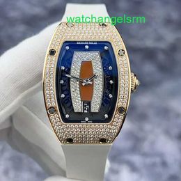 Male Timepiece Wristwatch RM Wrist Watch Rm007 Red Lip Womens Watch White Rich Beauty Standard Original Diamond Date Display Automatic Mechanical Watch