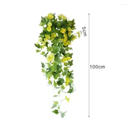 Decorative Flowers Practical Wall Hanging Fake Plant Attractive Eco-friendly Useful Simulation Morning Glory Widely Use