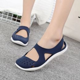 Sandals MCCKLE Women's Sandals Summer Shoes for Women Soft Flat Female Casual Jelly Shoes Girl Sandals Hollow Out Beach Footwear 2021