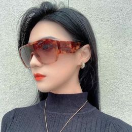 Sunglasses 2024 Oversized Square Men's Retro Large Frame Women's/men's One-piece Fashionable Gafas De Sol