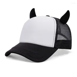 Ball Caps Devil Horn Baseball Adjust Head Size Eye Catching Peaked Cycling Climbing Travel Hat For Adult Unisex