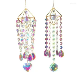 Decorações de jardim cristal suncatchers vento carrilhão janela interior pingente efeito reflexivo ferramenta decoração para sala estar parede ow ow