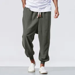 Men's Pants Cotton Linen Casual Men Long Summer Harem Trousers Male Chinese Style Baggy Joggers Harajuku Jersey 2024 Clothes