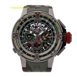 Nice Wristwatch RM Wrist Watch Collection RM60-01 Flyback Automatic 50mm Titanium Strap Watch RM60-01