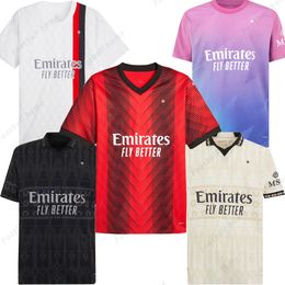 23-24 Maglia MilAn GIROUD RAFA LEAO PULISIC 4th Soccer Jersey Kid Kit 2023 2024 Home Away 3rd Football Shirts Calcio Maillot TOMORI THEO Pleasures Fourth AC