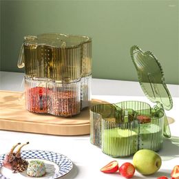 Storage Bottles Spice Box Pet Material All-in-one High-end Seal Combination Design Condiment Container Durable Built-in Four-part Grid