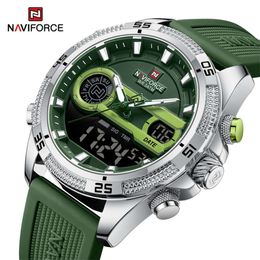 NAVIFORCE Men Sport Watch Military Chronograph Male Luminous Quartz Wristwatch Waterproof Digital Alarm Clock Relogio Masculino