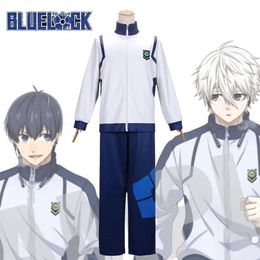 cosplay Anime Costumes Blue Lock Reo Nagi Bachira Isagi Chigiri Cosplay Come Zip Sweatshirt Tracksuit Sweatshirt Hoodie Halloween Carnival ClothingC24321