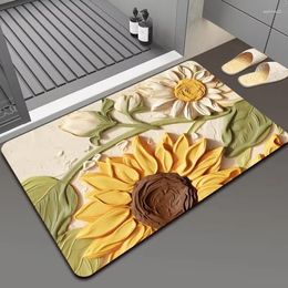 Carpets 3D Bathroom Dressing Room Entrance Water Absorbing Door Mat