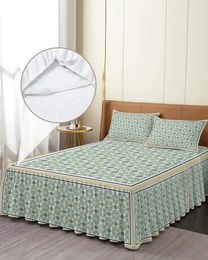 Bed Skirt Bohemian Style Mandala Elastic Fitted Bedspread With Pillowcases Protector Mattress Cover Bedding Set Sheet