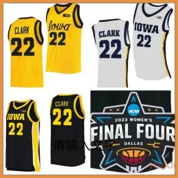 Maglie da basket personalizzate Iowa Hawkeyes da donna College 22 Maglia da Caitlin Clark da uomo per bambini da donna Nero Bianco Giallo Personalizzato Qualsiasi nome Messaggio a noi 2024 donne bambini giovani uomini