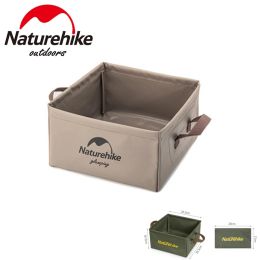 Tools Naturehike Outdoor Folding 13L Water Bucket Portable Square Storage Barrel Travel Storage Box Durable Camping Foldable Bucket