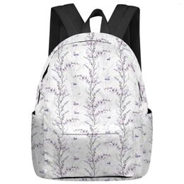 Backpack Flower Leaf Butterfly Student School Bags Laptop Custom For Men Women Female Travel Mochila