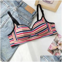 Bras Dopamine Girls Y Bra Rainbow Students Lingerie Bralette Small Breasts No Underwire Growth Women Underwear Seamless Drop Delivery Otp31