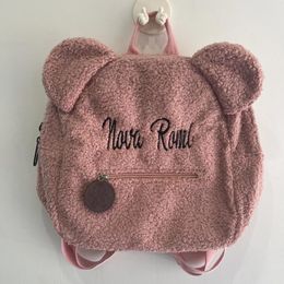 Backpack Embroidered Name Toddler Plush Bear Lightweight Kid's Kindergarten Backpacks Customised Gift Bag For Boys Girls