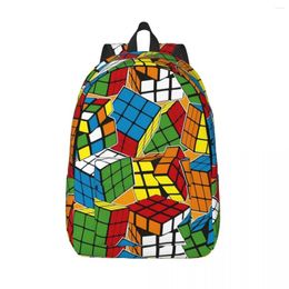 Backpack Magic Cube Print Funny Speed Cubing Women Polyester Workout Backpacks Aesthetic School Bags Rucksack