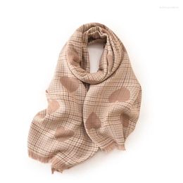 Scarves Scarf Women's Feeling Love Print Mid Length Warm Autumn/Winter Winter