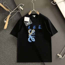 Designer Luxus Loes Classic 2024 Modemarke Frühling/Sommer komfortable neue Herren- und Frauen-Crewneck-Druck losen kurzärmeligter T-Shirt Top