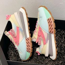 Casual Shoes European And American Style Of The 2024 Color Matching Women's With Flat Women Sneakers