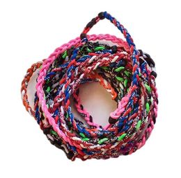 Titanium Sport Accessories softball weaves triple single rope necklace baseball tornado bracelet weaves necklaces for kids y2655816